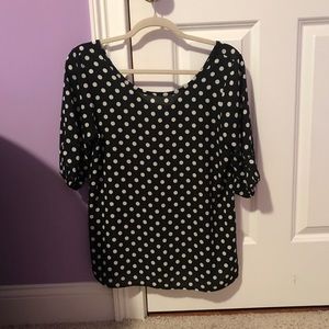 Jun & Ivy polka dot blouse